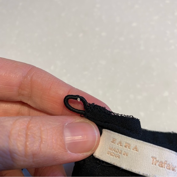 ZARA | Trafaluc Collection Black and Red Floral Embroidered Dress - Picture 14 of 14